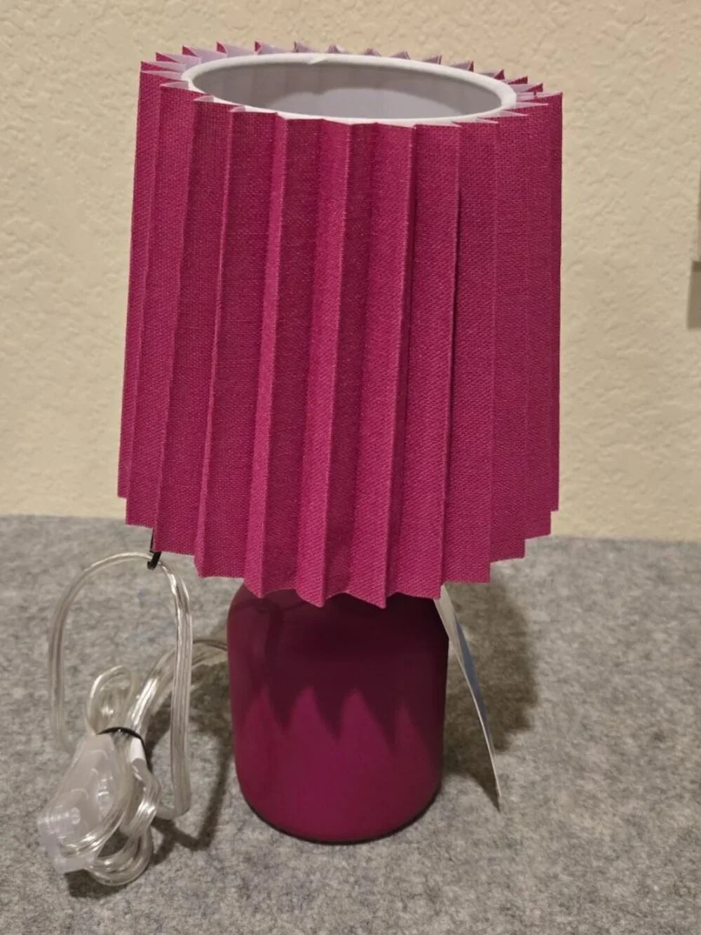 Mini Table lamp with Pleated Shade Dorm
